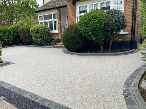 Grey resin driveway in Chislehurst